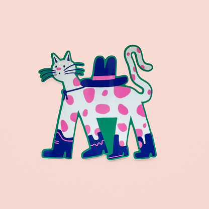 Cowboy Cat Sticker