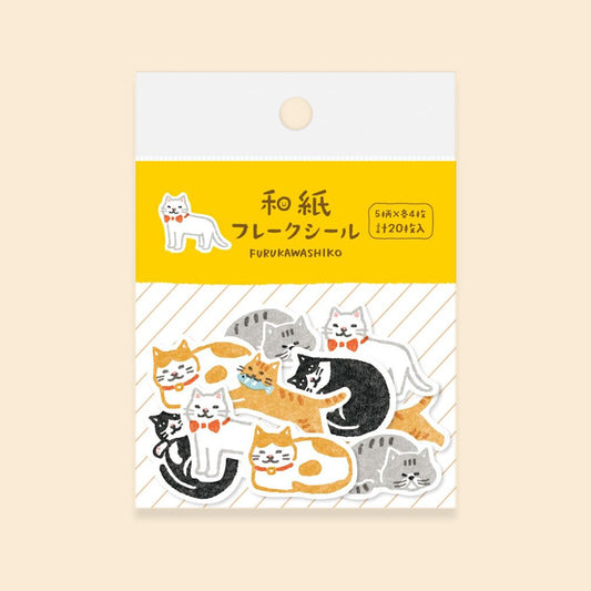 Cat Washi Flake Stickers