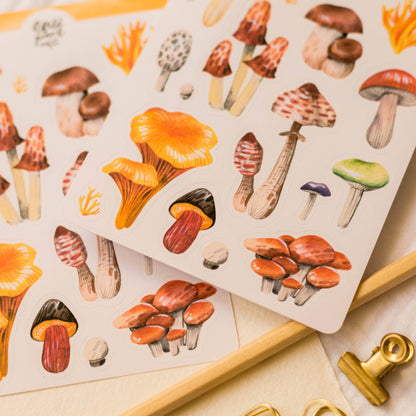Mushrooms Sticker Sheet