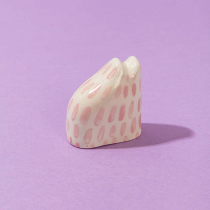 Tiny Cat Pink / Ceramic Piece