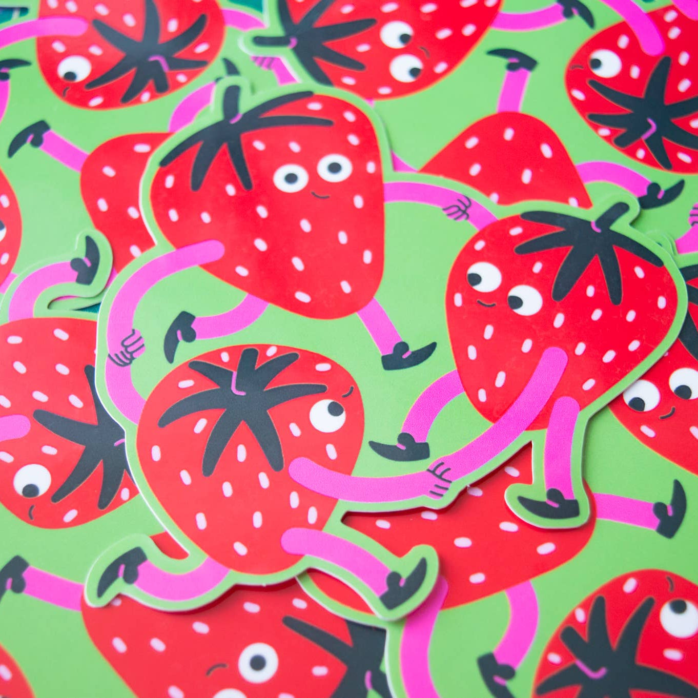 Strawberry Dance Vinyl Sticker