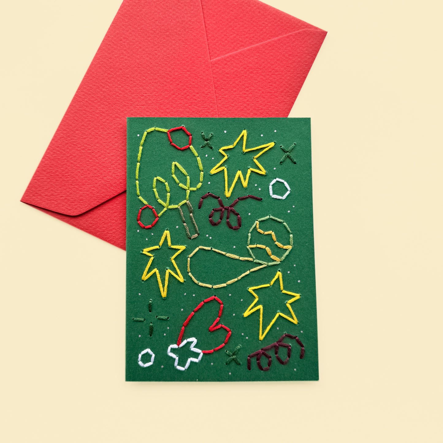 Christmas embroidery card VII