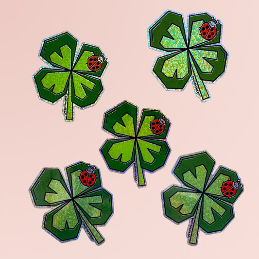 Lucky Glitter Vinyl Sticker
