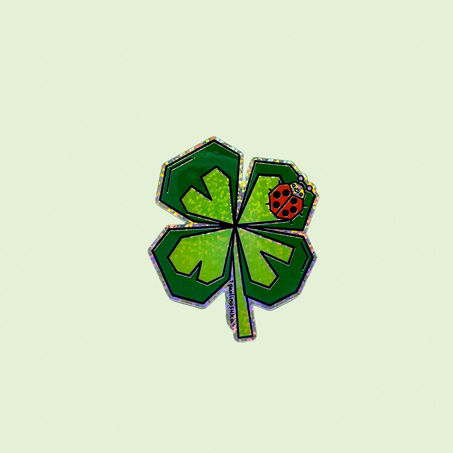 Lucky Glitter Vinyl Sticker