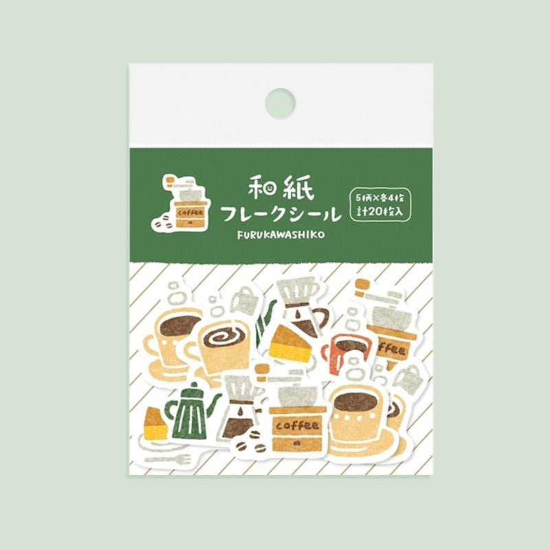 Coffee Washi Flake Stickers