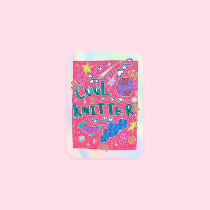 Cool Knitter Holographic Sticker