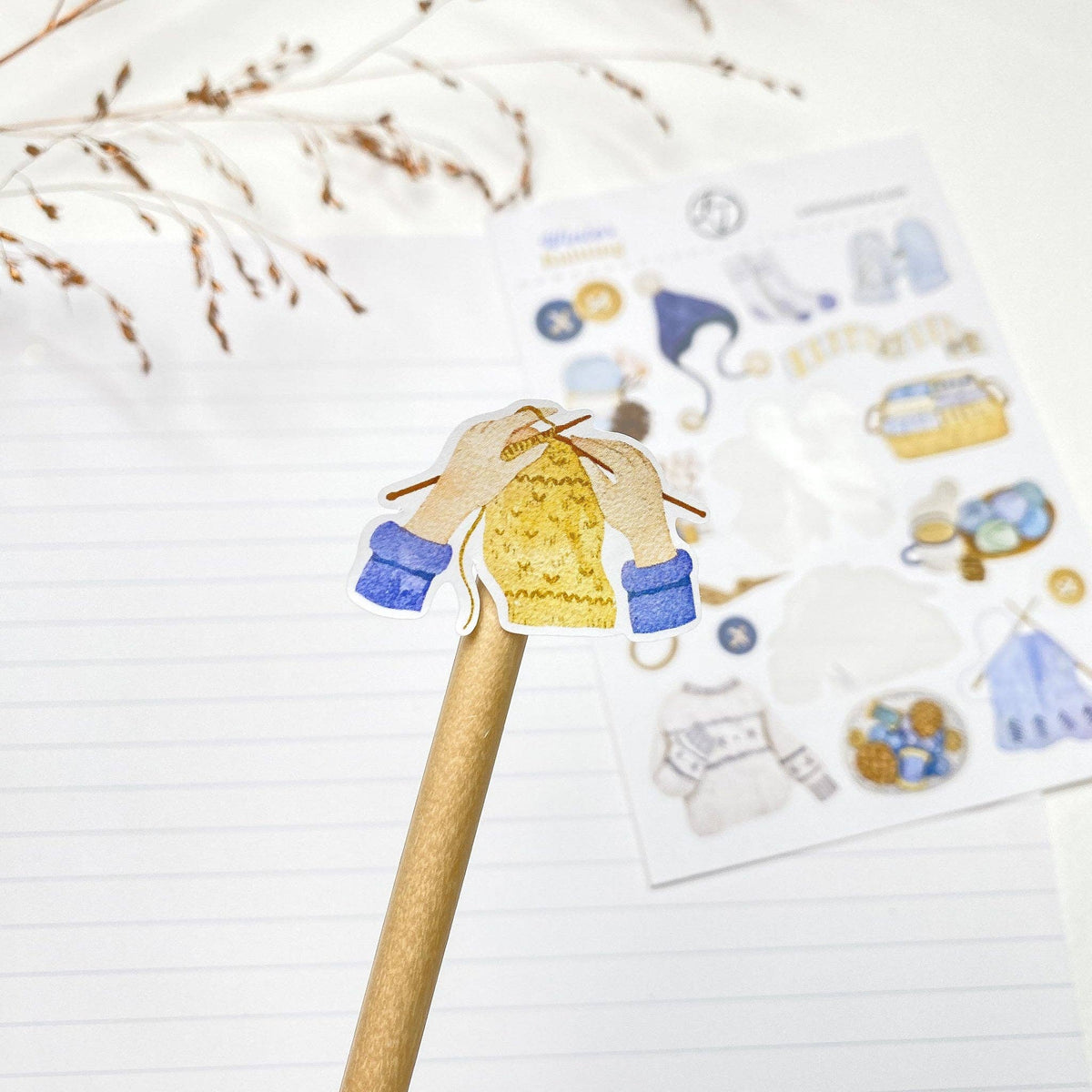 Winter Sticker Sheet - Winter Knitting