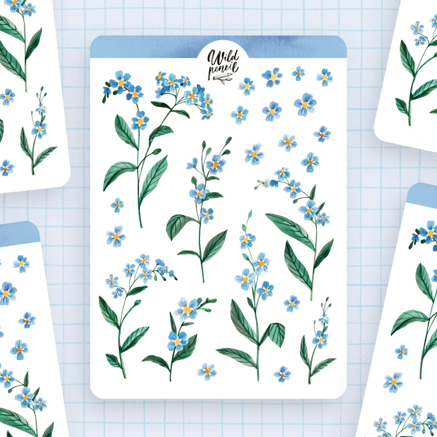 Forget-Me-Not Flowers Sticker Sheet