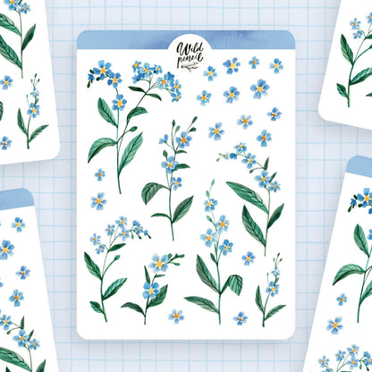 Forget-Me-Not Flowers Sticker Sheet