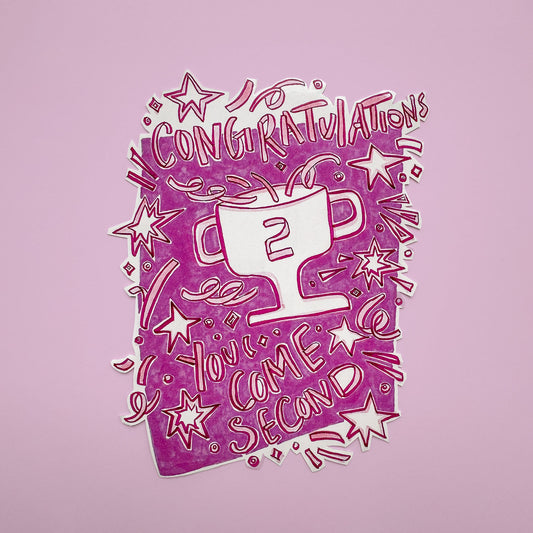 2nd place trophy sticker