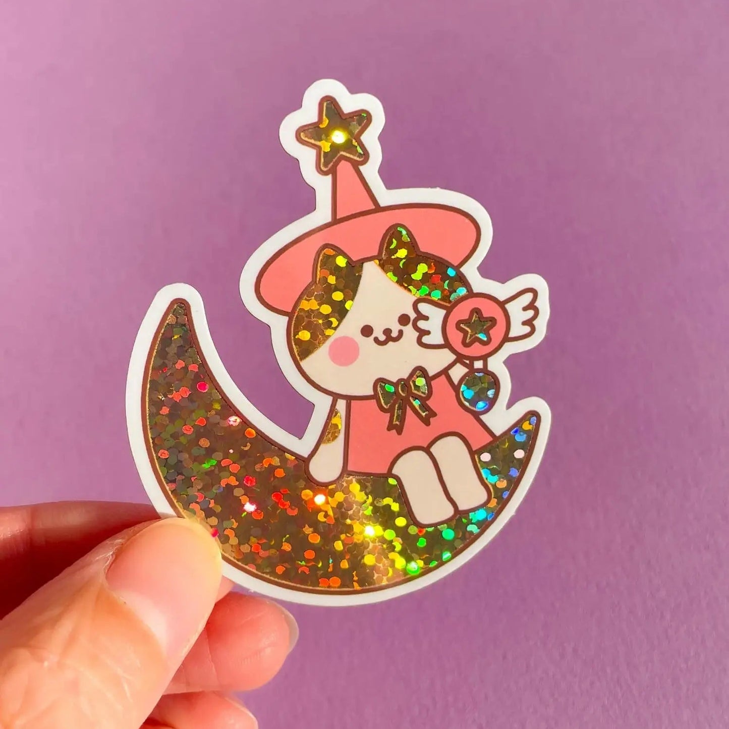 Cat on the moon Sticker