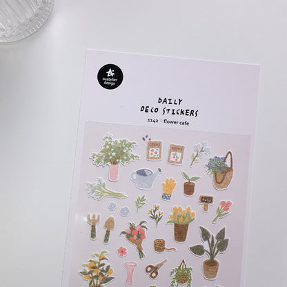 Deco Stickers - Flower Cafe