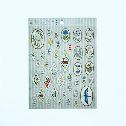 Song Birds And Deer Dream Clear Sticker sheet