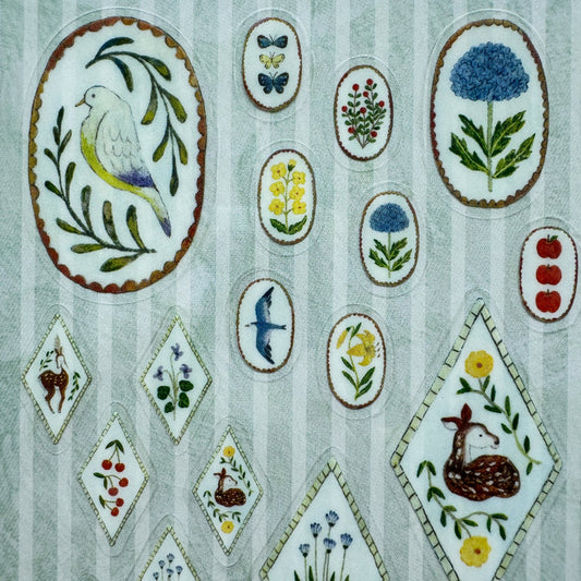 Song Birds And Deer Dream Clear Sticker sheet