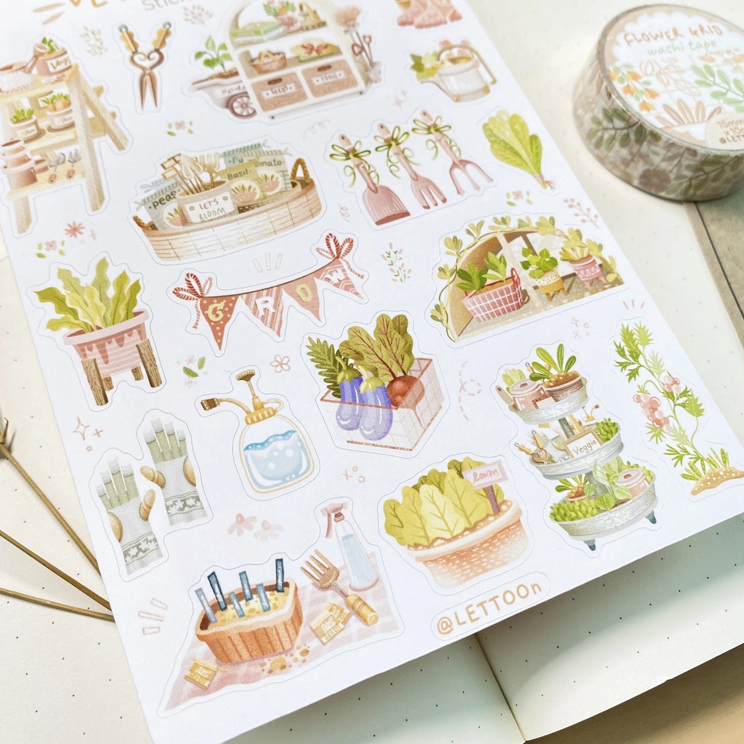 Sticker Sheet - Veggie Garden