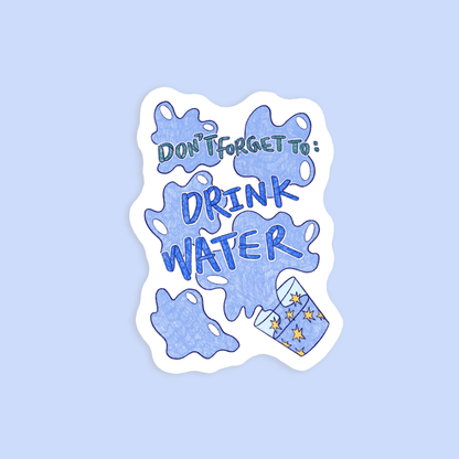 Drink Water Reminder Vinyl Sticker
