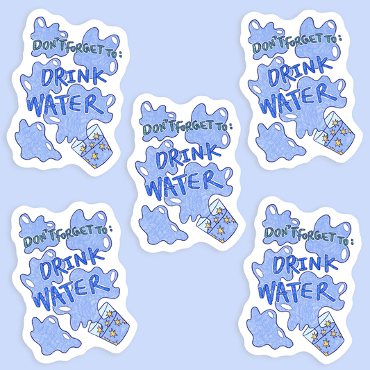 Drink Water Reminder Vinyl Sticker