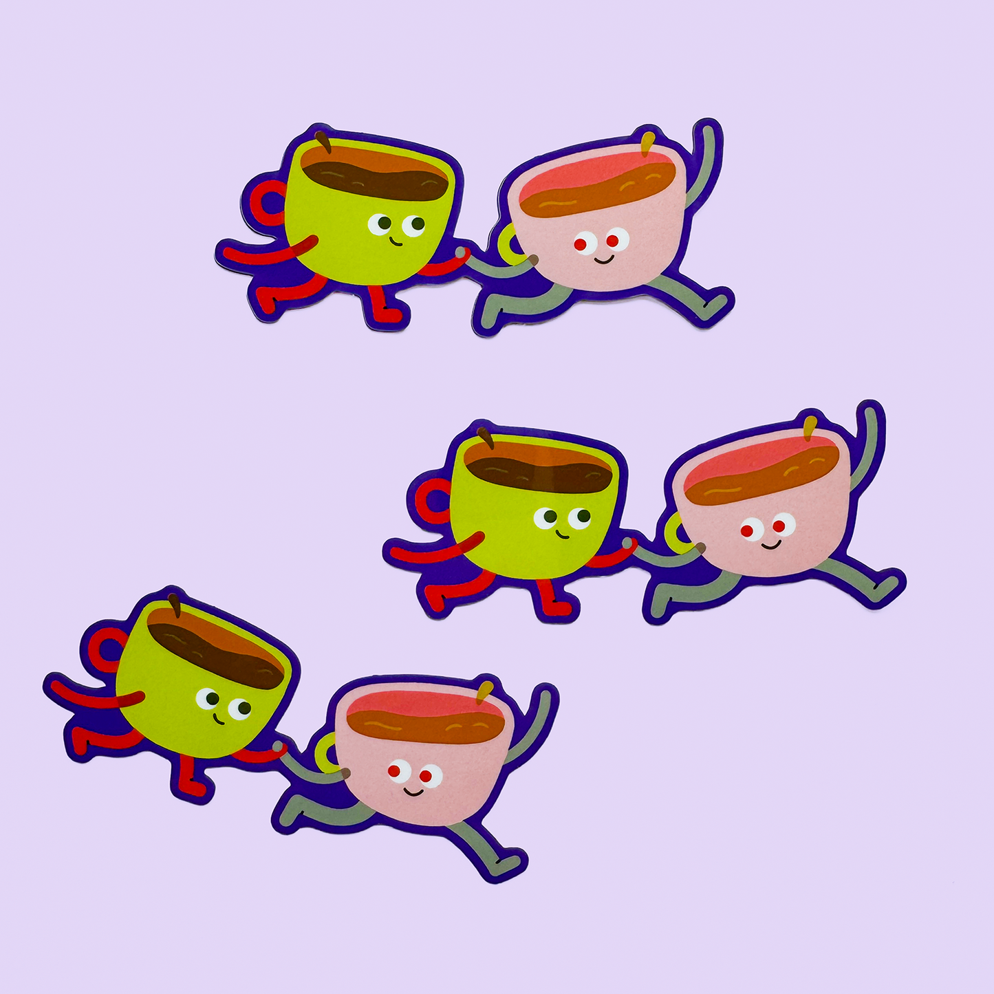 Teacups Vinyl Sticker