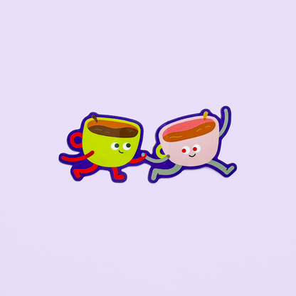 Teacups Vinyl Sticker