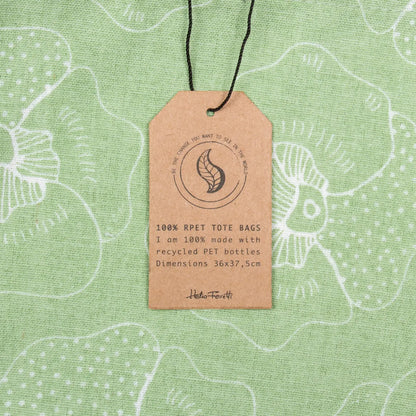 Rpet Green Flowers Tote Bag