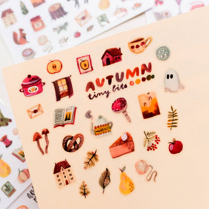 Autumn Tiny Bits Vinyl sticker sheet