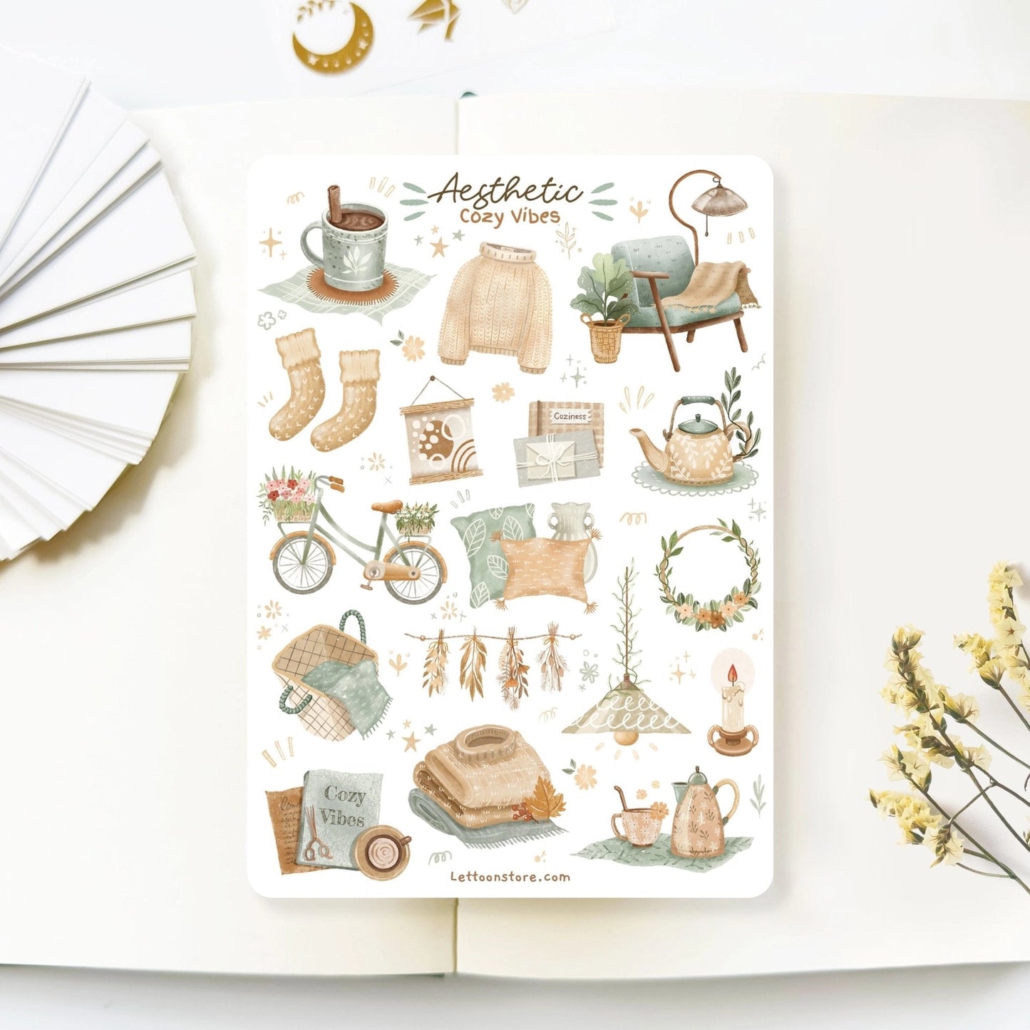 Sticker Sheet - Aesthetic Cozy Vibes
