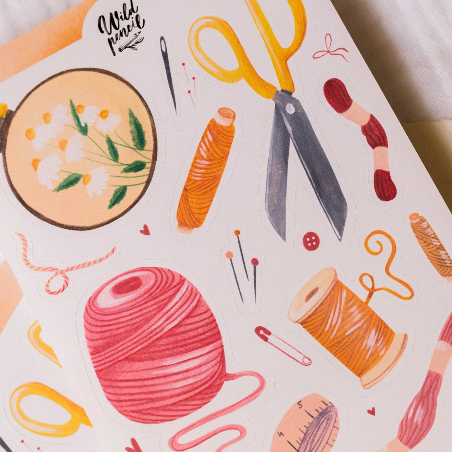 Knitting and Embroidery Sticker Sheet