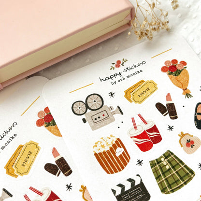 Movie Date - Sticker Sheet