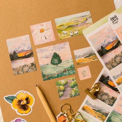 Sunrise Lanscapes Sticker Sheet