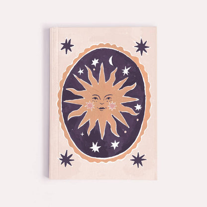 Smiling Sun Pocket Notebook | Plain Page Mini Blank Journal