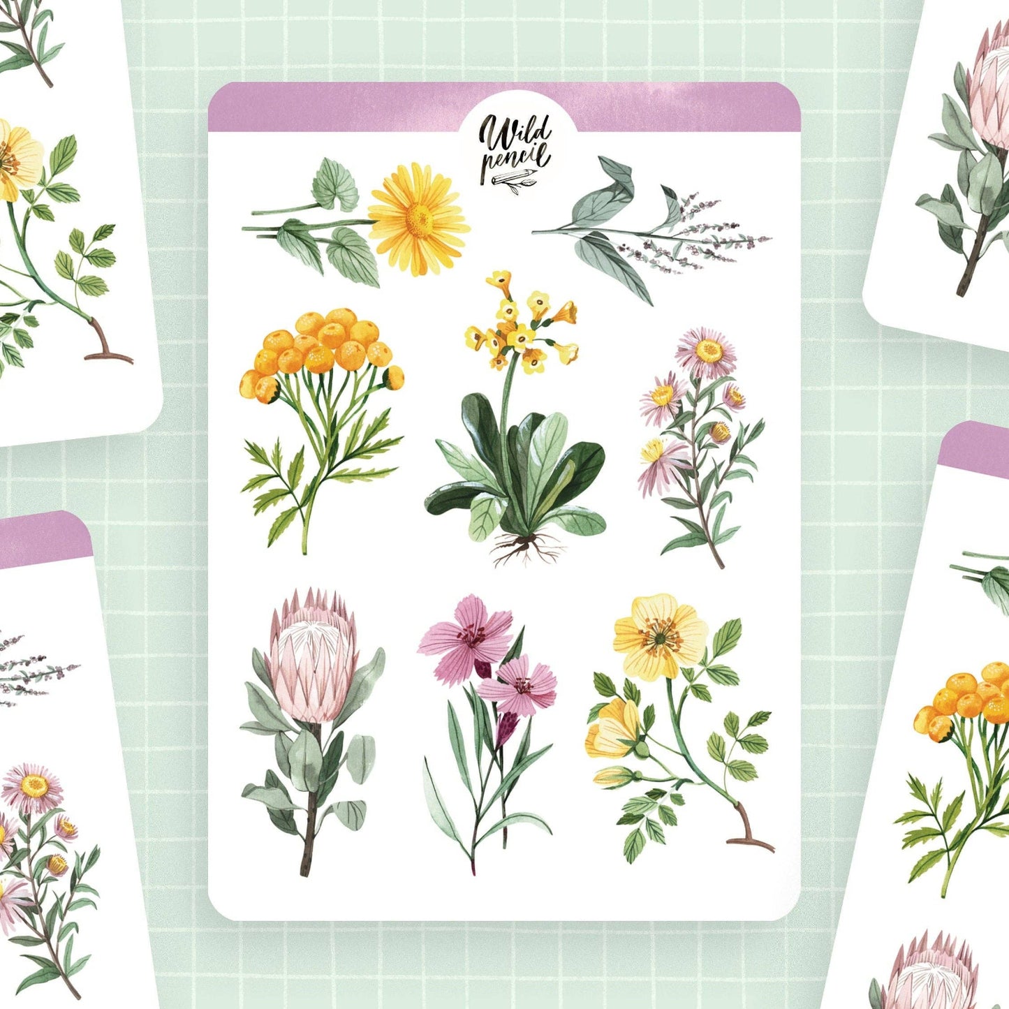 Flowers II Sticker Sheet