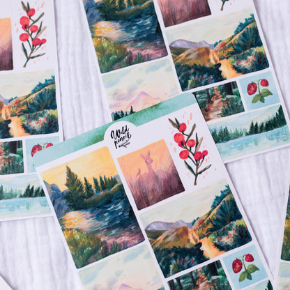 Forest Landscapes Sticker Sheet