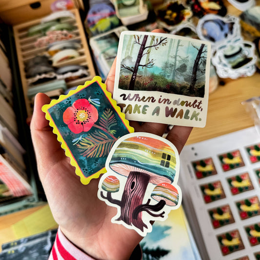 Mushroom House Vinyl Sticker