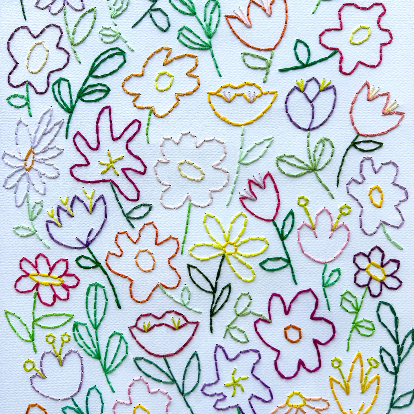Floral Embroidery Wall Art A3