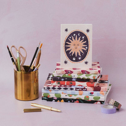 Smiling Sun Pocket Notebook | Plain Page Mini Blank Journal