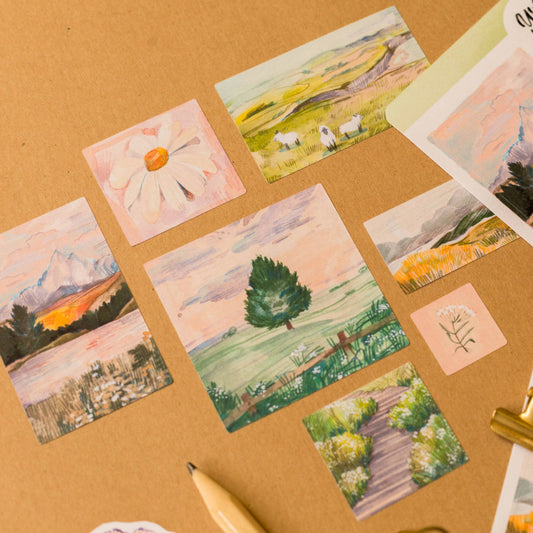 Sunrise Lanscapes Sticker Sheet