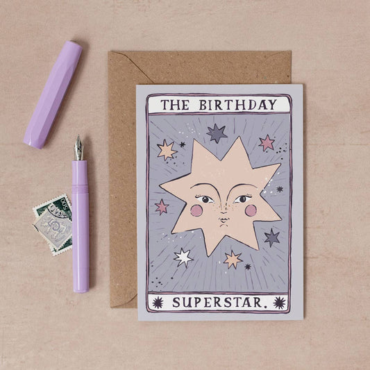 Tarot Superstar Birthday Card