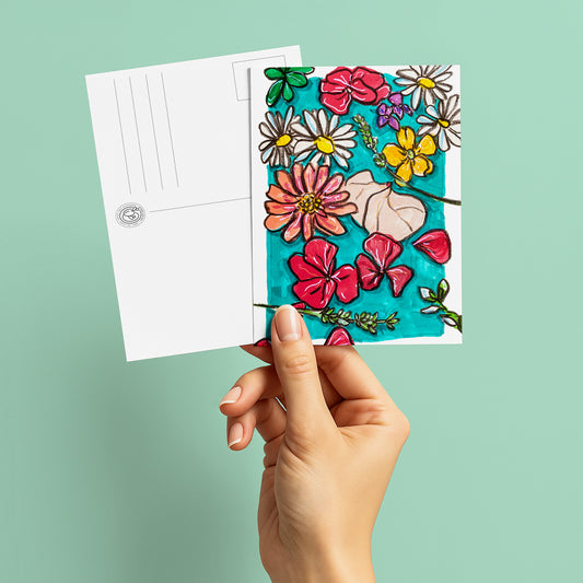 Floral postcard
