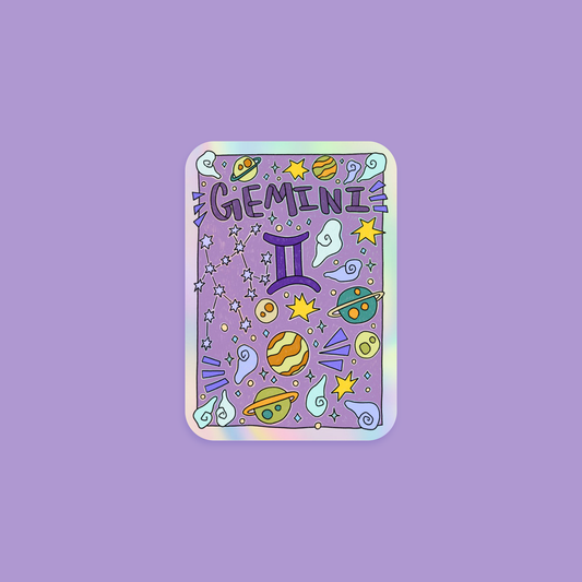 Gemini Holographic Horoscope Sticker