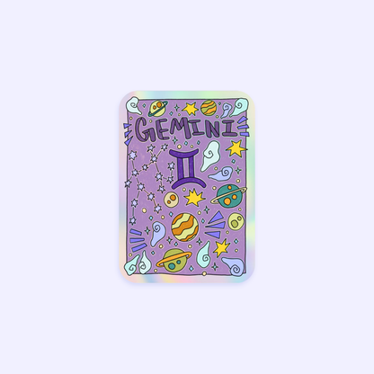 Gemini Holographic Horoscope Sticker