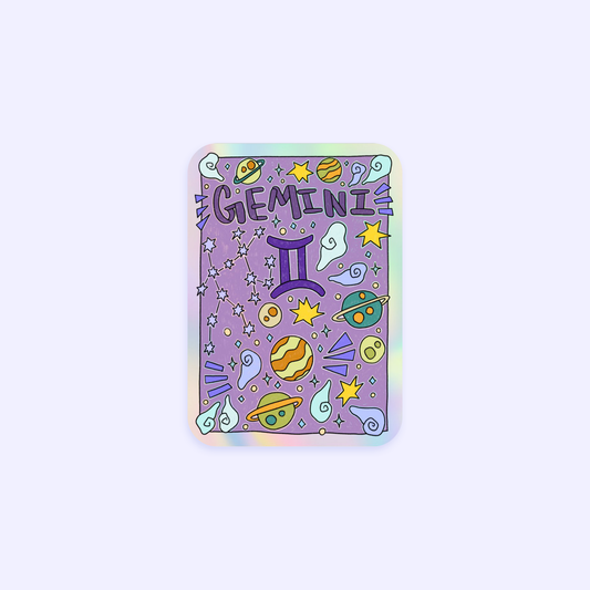Gemini Holographic Horoscope Sticker