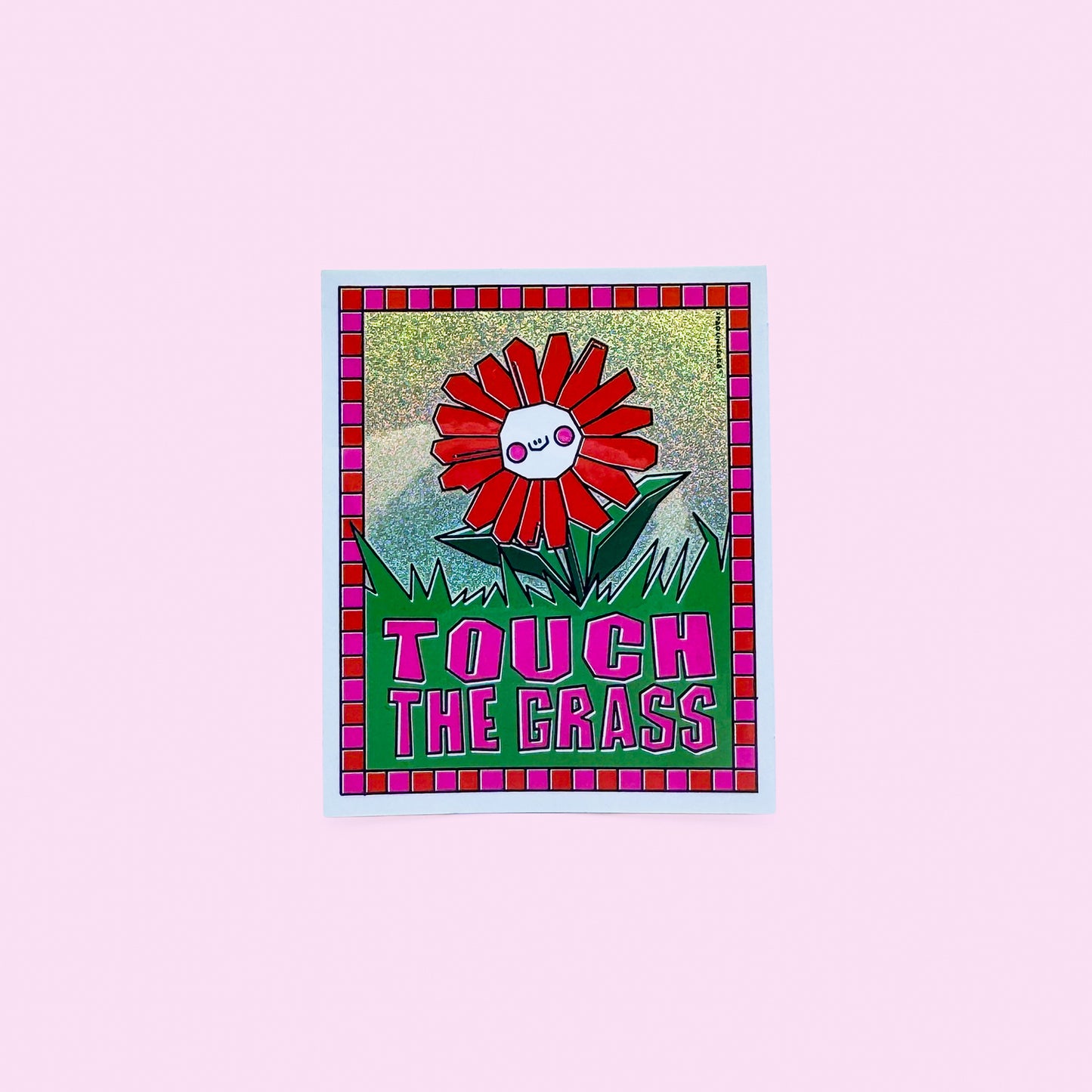 Touch The Grass Vinyl Sticker