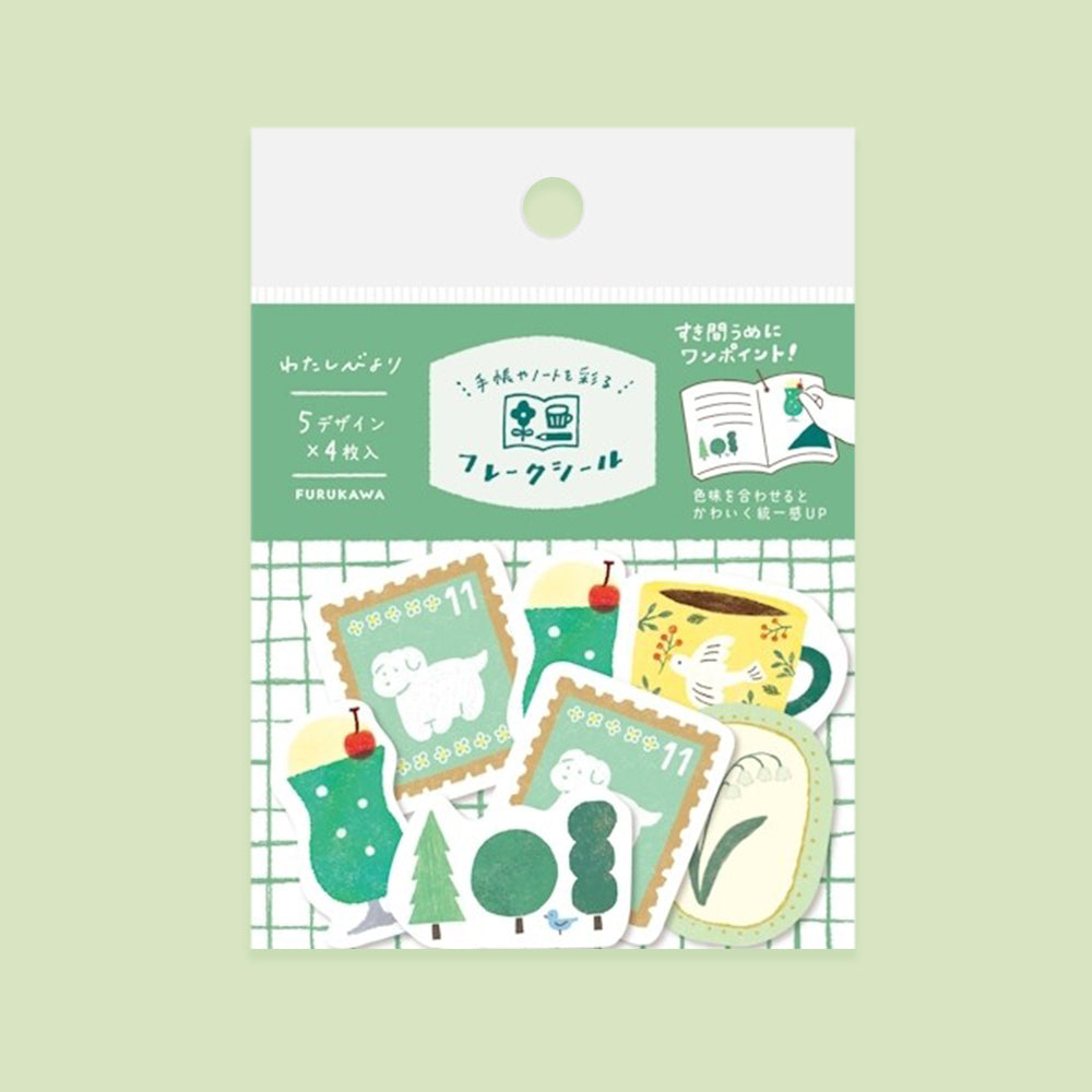 Green Elements Washi Flake Stickers