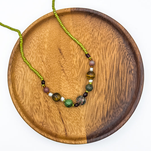 Green Java Bead Necklace