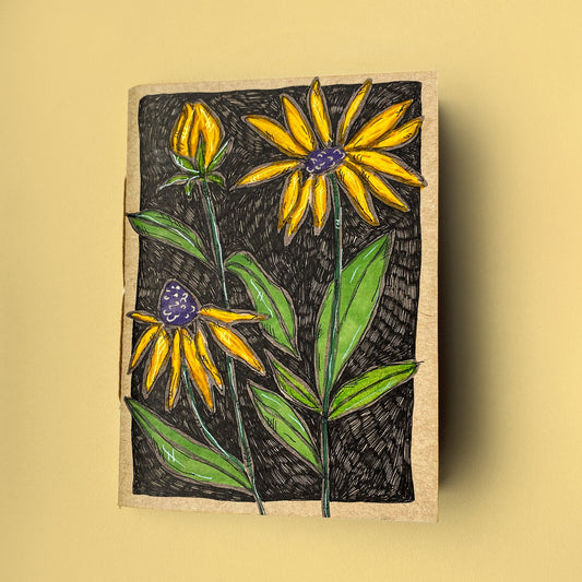 yellow botanical notebook