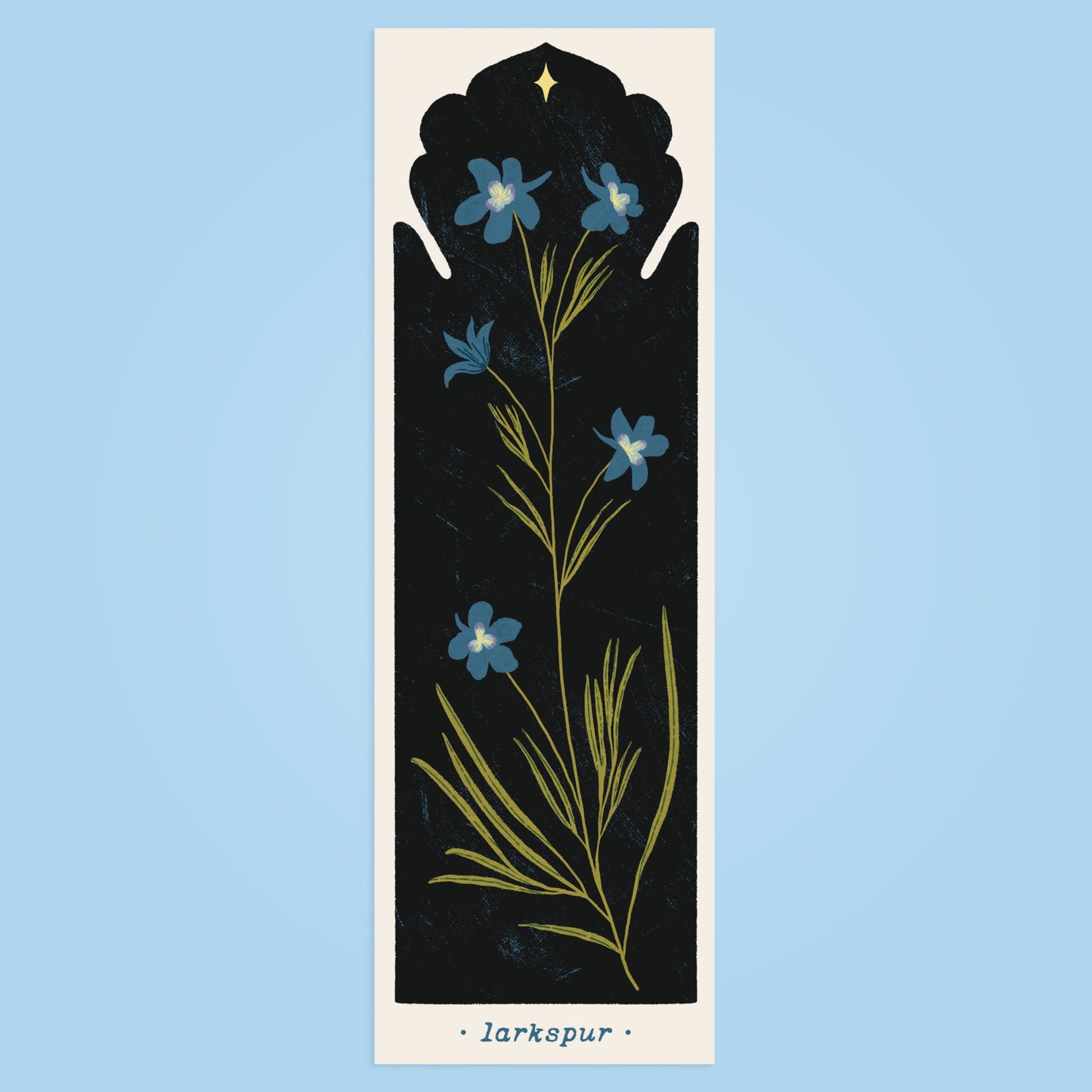 July Birth Flower - Larkspur Bookmark