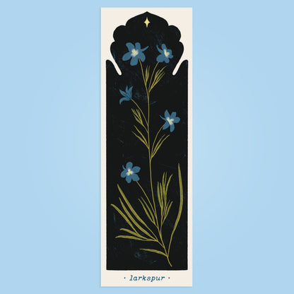 July Birth Flower - Larkspur Bookmark