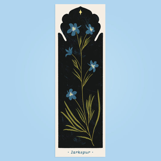 July Birth Flower - Larkspur Bookmark