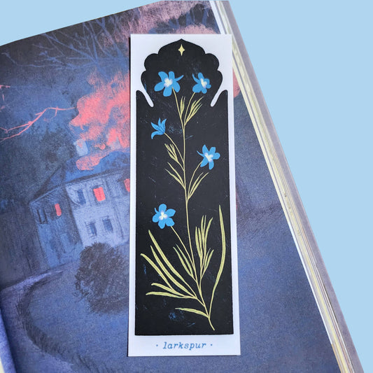 July Birth Flower - Larkspur Bookmark