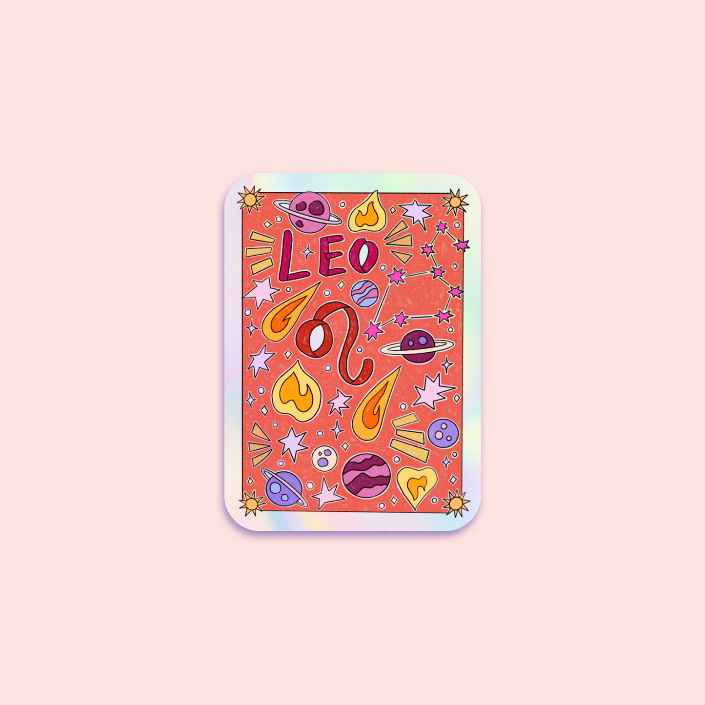 Leo Holographic Horoscope Sticker